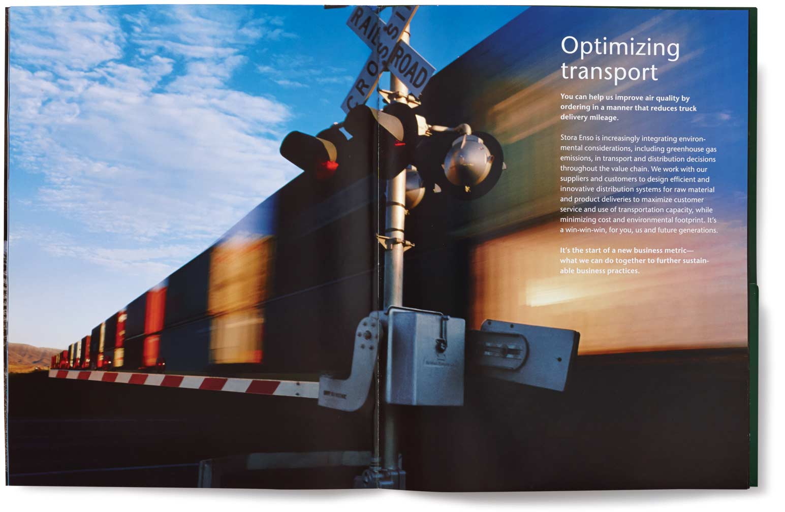 stora-enso-sustainability_brochure-inside_4.jpg Art Direction by: Bart Crosby, Crosby Associates